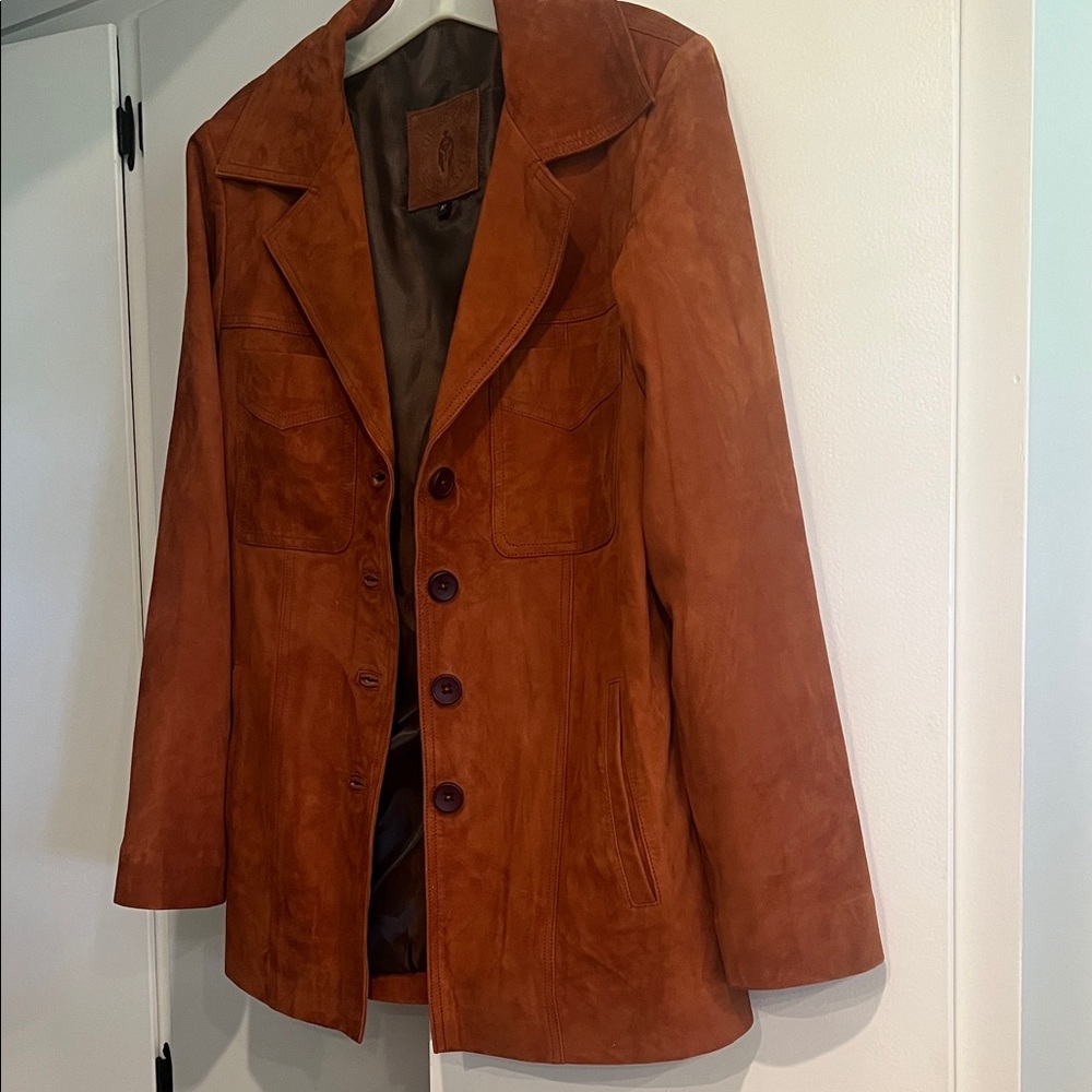 Newport News Burnt orange Suede Blazer - Picture 1 of 3
